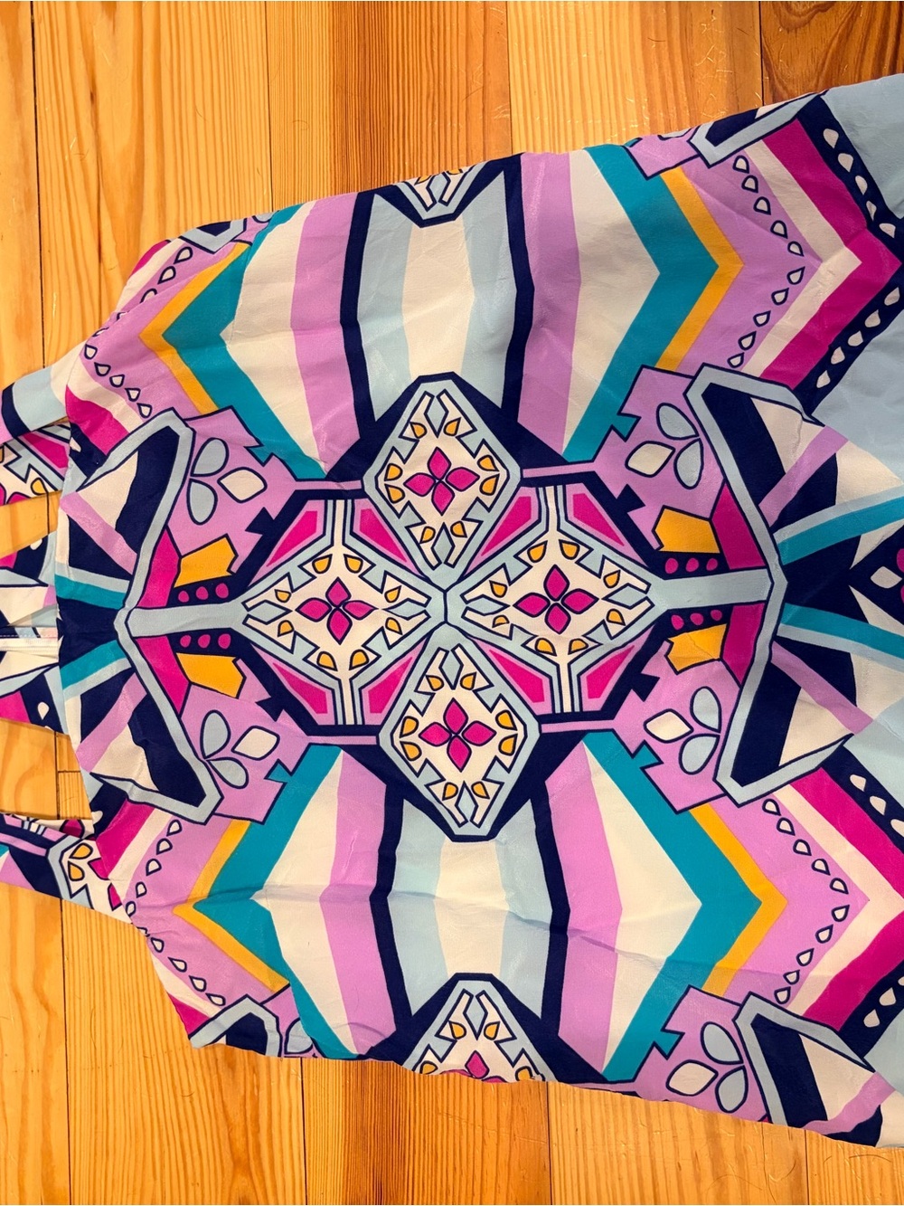 Annie Griffin Purple Multi Geometric Kids One-Piece